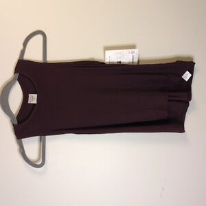 Athleta Ease In Rib Tank XXS Cabernet NWT